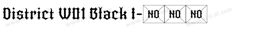 District W01 Black I字体转换
